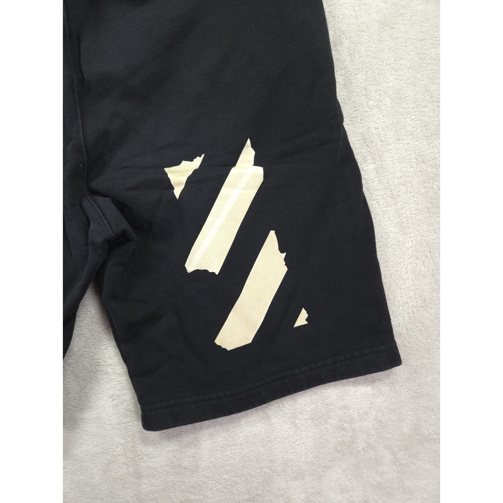 Off White Tape Arrows Sweat Shorts Mens Xl Black Virgil Abloh View 3